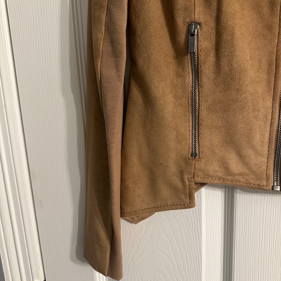 BCBG Max Azria Camel Faux Suede Jacket (S) - Picture 4 of 6